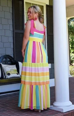 Flying Tomato - ID18664-PP - 7222 DRESSES Fancy You Print Maxi Dress - Multi