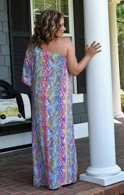 Andree - D10184 - 62722 DRESSES Don't Be Dramatic Snake Print Maxi Dress