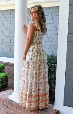 Flying Tomato - LD1448 - 4222 DRESSES Showered With Love Floral Maxi Dress - Ivory