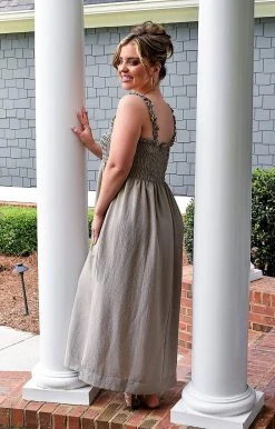 Heimish - WD1003F - 42122 DRESSES Heat Of The Moment Maxi Dress - Light Olive