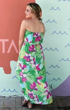 Spin USA - D3646 - 52422 DRESSES Keep Up With Me Floral Maxi Dress - Green