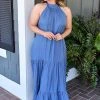 Heimish - BL-WD1073V - 32522 Delicate Touch Maxi Dress - Denim Blue DRESSES