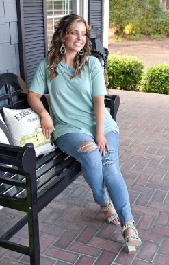 Heimish - BL-ST1879-11 - 22022 Happy To See You Top - Mint TOPS