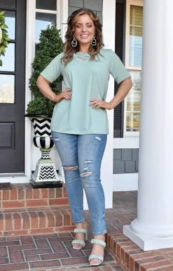 Heimish - BL-ST1879-11 - 22022 Happy To See You Top - Mint TOPS