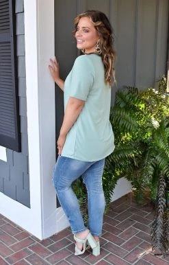 Heimish - BL-ST1879-11 - 22022 Happy To See You Top - Mint TOPS