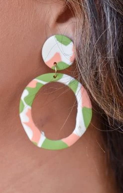 Golden Stella - EP38142-001 - 21422 Accessories Born To Be Wild Earrings - Peach/Green