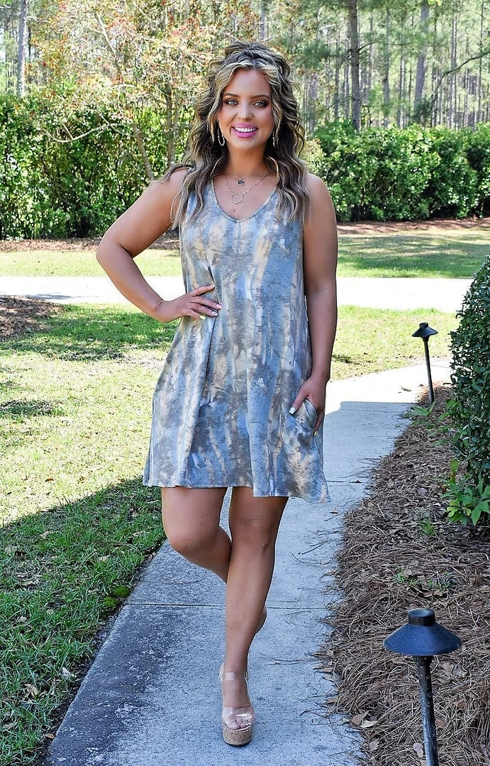 Heimish - BL-SD1243-43 - 4222 DRESSES Crossing Paths Tie Dye Dress