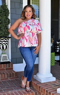 Andree - T10345 - 42322 Confidently Cute Print Top - Multi TOPS