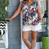Andree - T10632 - 32122 TOPS Just Like Paradise Print Top - Multi