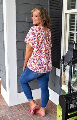 Andree - T10753 - 32822 On The Move Leopard Top - Ivory/Multi