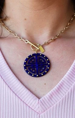 Canvas - 22711N-NV - 3822 Accessories Can You Believe This Necklace - Navy