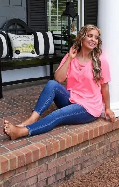 Heimish - BL-ST1879-11 - 42722 Happy To See You Top - Hot Pink TOPS