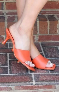 JP Original - ALIGN-03 - 102421 It's No Secret Heels - Tangerine SHOES