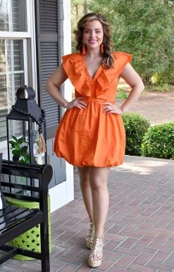 TCEC - CD01888 - 2722 DRESSES It All Works Out Dress - Orange