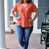 First Love - T11931 - 72022 TOPS Weekend Sun Top - Orange