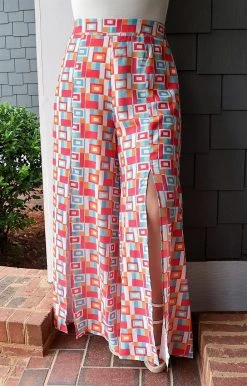 Davi & Dani - DD12232PER - 53022 Summer Energy Print Pants - Multi BOTTOMS