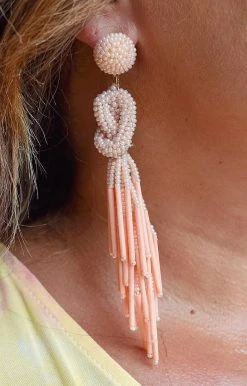 Beads Corner - E-61-SB - 71822 Accessories Certain Of You Earrings - Peach