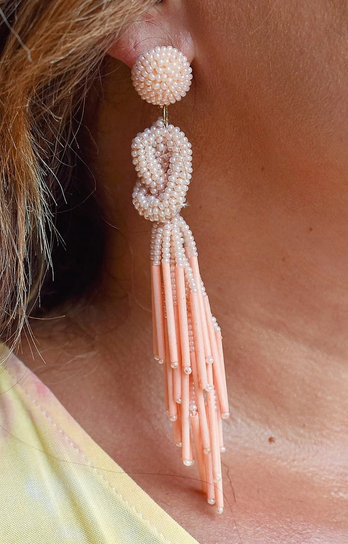 Beads Corner - E-61-SB - 71822 Accessories Certain Of You Earrings - Peach
