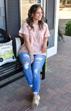 Cotton Bleu - 62777-1 - 21522 Take My Advice Eyelet Top - Peach