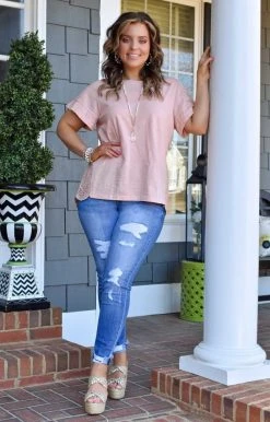 Cotton Bleu - 62777-1 - 21522 Take My Advice Eyelet Top - Peach