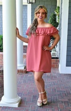 Heimish -D1097 - 5122 Love Lives Here Dress - Salmon DRESSES