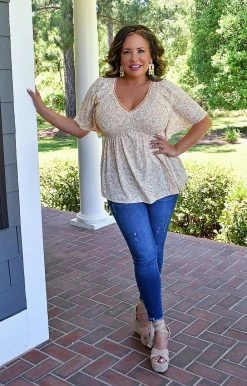 Staccato - 18530PP - 51522 Make Life Easy Floral Top - Peach