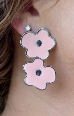 Fame Accessories - MME8342PK - 31322 Sweet Wishes Earrings - Pink