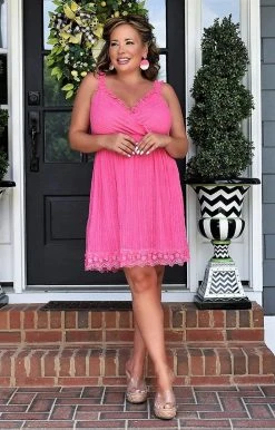 Main Strip - CD51971 - 61722 DRESSES Steal Your Love Dress - Hot Pink