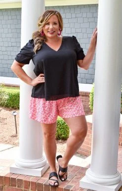 TCEC - CP9418 - 7521 BOTTOMS Pick Of The Season Floral Shorts - Pink