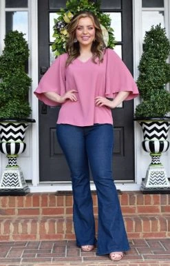 Andree - 18950 - 11622 TOPS Simple Advice Top - Mauve