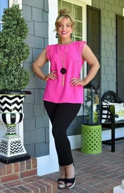 First Love - T10586 - 51422 Love Reunited Top - Hot Pink