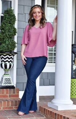 Andree - 18950 - 11622 TOPS Simple Advice Top - Mauve