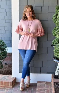 Heimish - BL-ST1925-10 - 3222 Been A While Top - Mauve TOPS