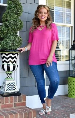 Heimish - BL-ST2231S - 32322 Show You How Top - Fuchsia