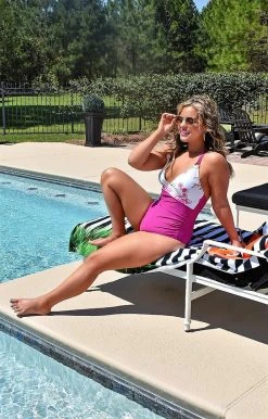 Queen - 142727 - 33022 Caribbean Vibes One Piece Swimsuit - Magenta SWIMWEAR