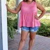 Heimish - BL-ET6648S - 4122 The Girl For You Top - Pink TOPS