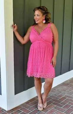 Main Strip - CD51971 - 61722 DRESSES Steal Your Love Dress - Hot Pink