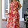 Flying Tomato - ID18849-PP - 7622 Island Diva Floral Maxi Dress - Fuchsia