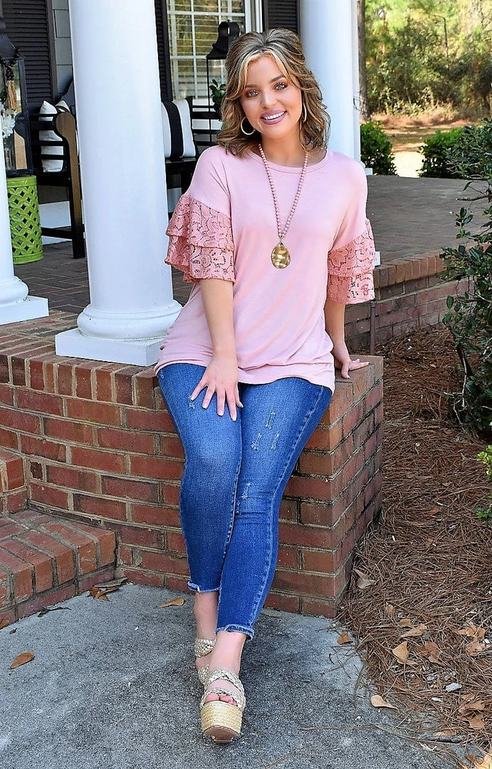 Heimish - BL-ST1925-10 - 3222 Been A While Top - Mauve TOPS