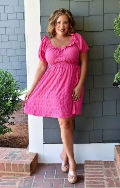 143 Story - IDM8077-PP - 6822 Everyday Dreams Dress - Fuchsia DRESSES