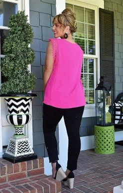 First Love - T10586 - 51422 Love Reunited Top - Hot Pink