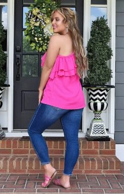 First Love - T11727 - 52022 You Have My Heart Top - Hot Pink