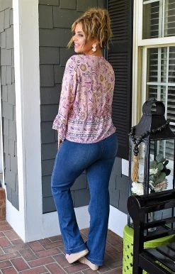 White Birch - T23564XL - 52222 By The Book Floral Top - Pink