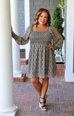 143 Story - IDM7584A-PP - 4222 Stay Beautiful Print Dress - Black/Multi