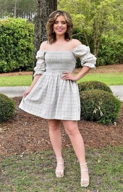 TCEC - CD02386 - 41822 Just Wondering Plaid Dress - Sage Casual Dresses