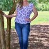 Hailey & Co - IT6196A - 7722 Calling Your Name Floral Top - Purple
