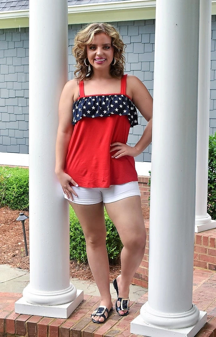 Heimish - ST2405-10 - 52822 American Beauty Print Top - Red