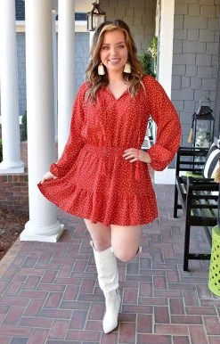 Main Strip - LR71054 - 12022 Found Love Print Romper - Red BOTTOMS