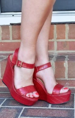 JP Original - CHOSEN-11 - 1822 Wild For You Wedges - Red