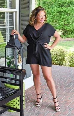 First Love - J10994 - 52022 Weekend Wishes Romper - Black BOTTOMS